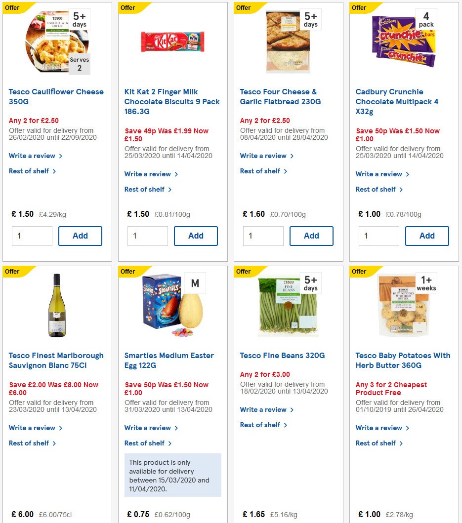 TESCO Offers from 8 April