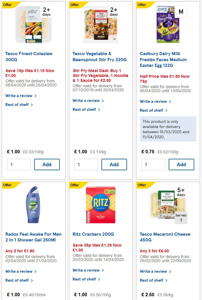 TESCO Offers from 8 April