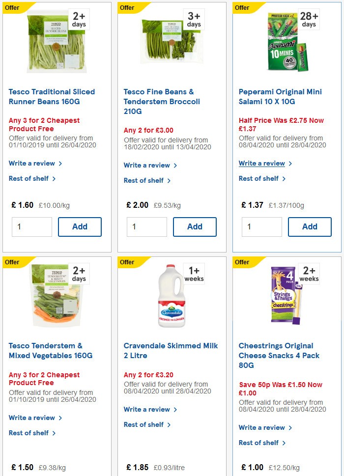 TESCO Offers from 8 April