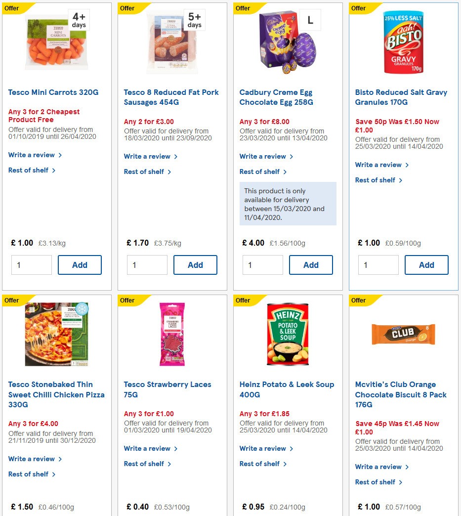 TESCO Offers from 8 April