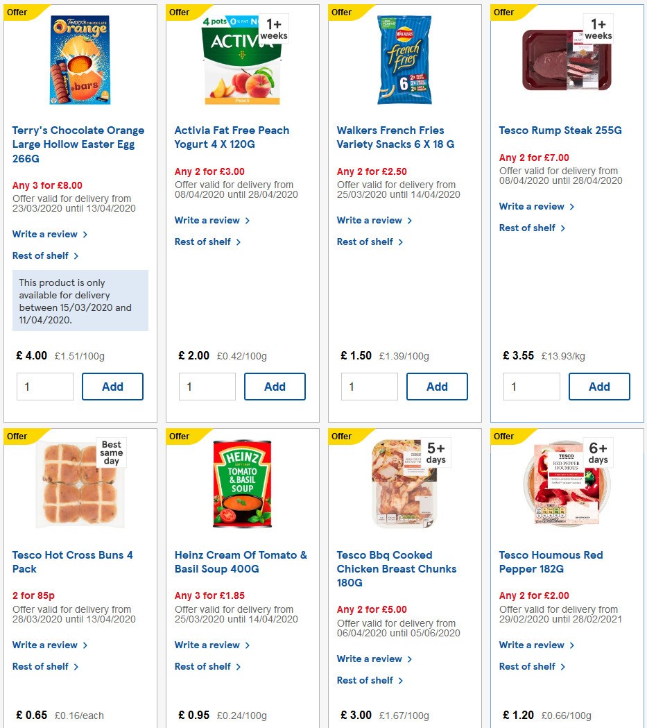 TESCO Offers from 8 April