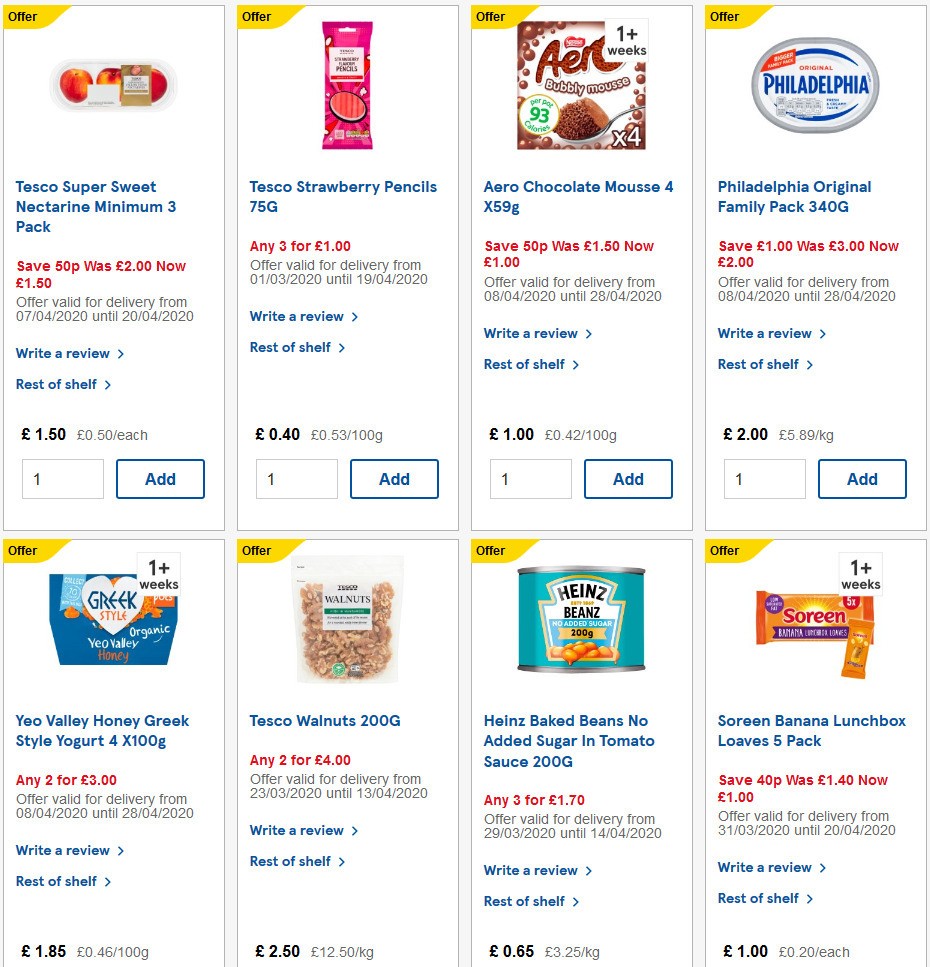 TESCO Offers from 8 April