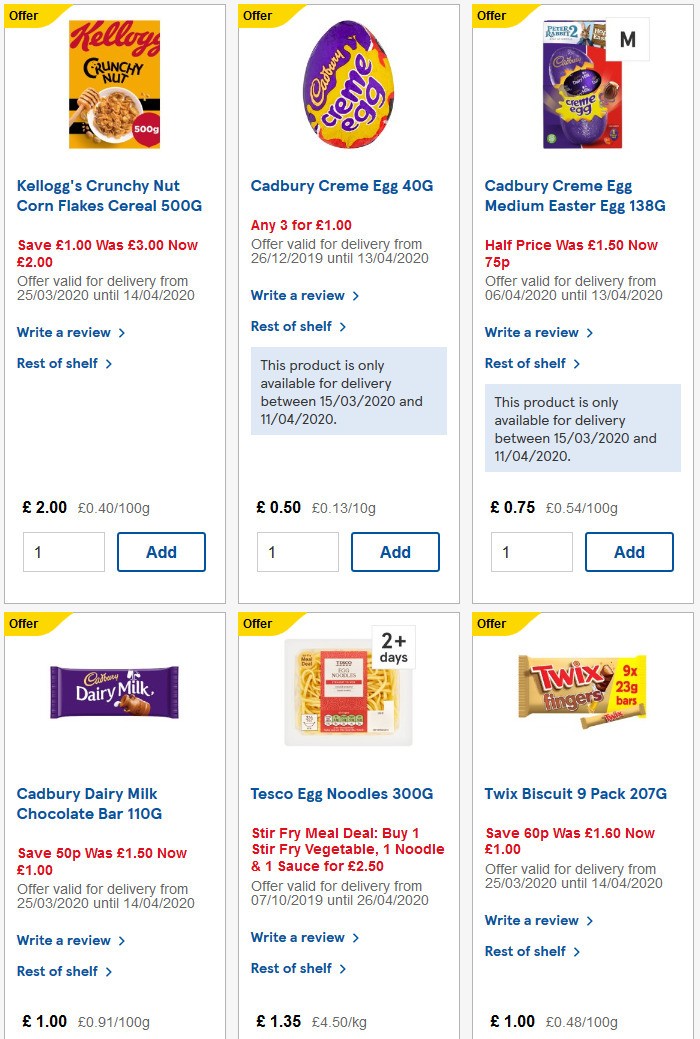 TESCO Offers from 8 April