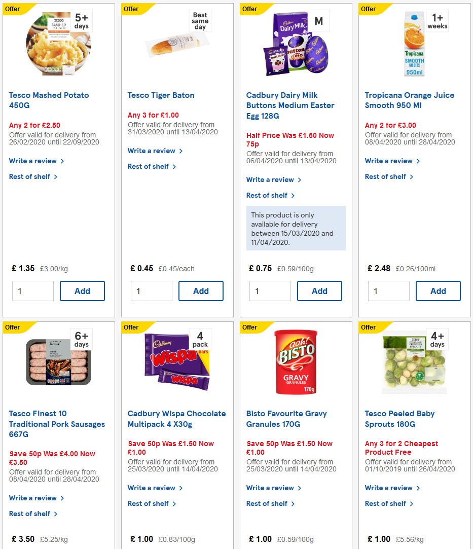 TESCO Offers from 8 April