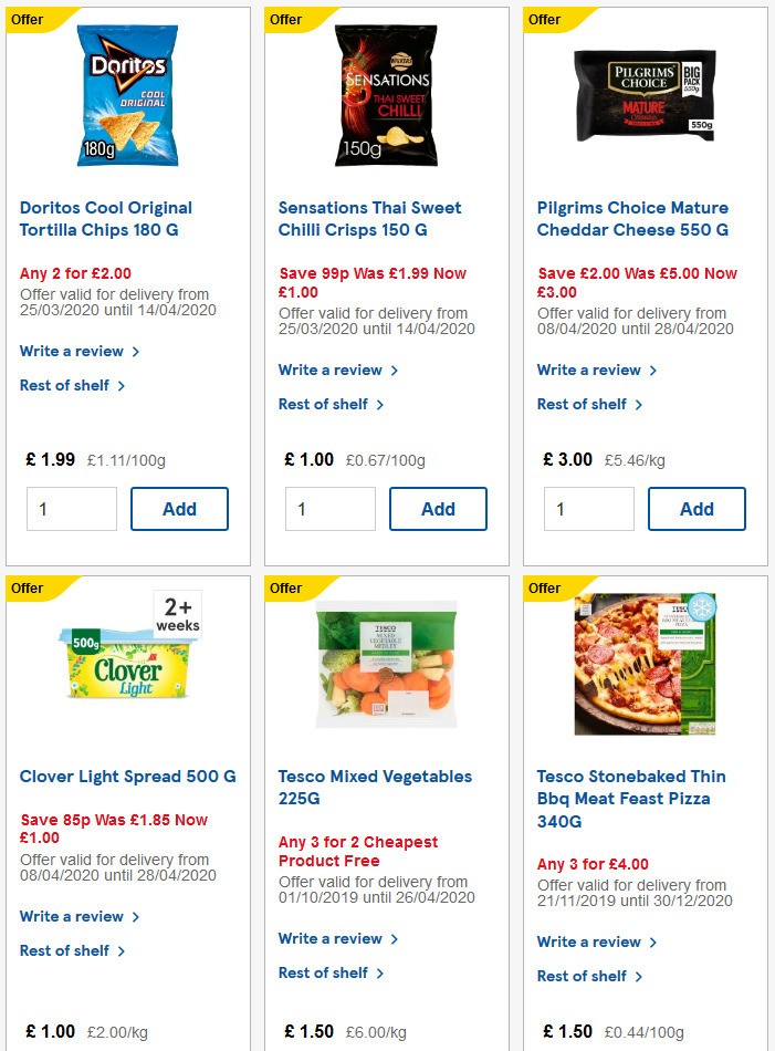 TESCO Offers from 8 April