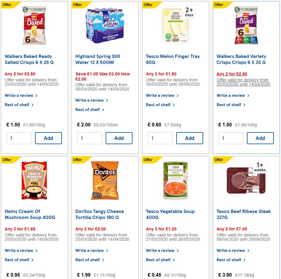 TESCO Offers from 8 April