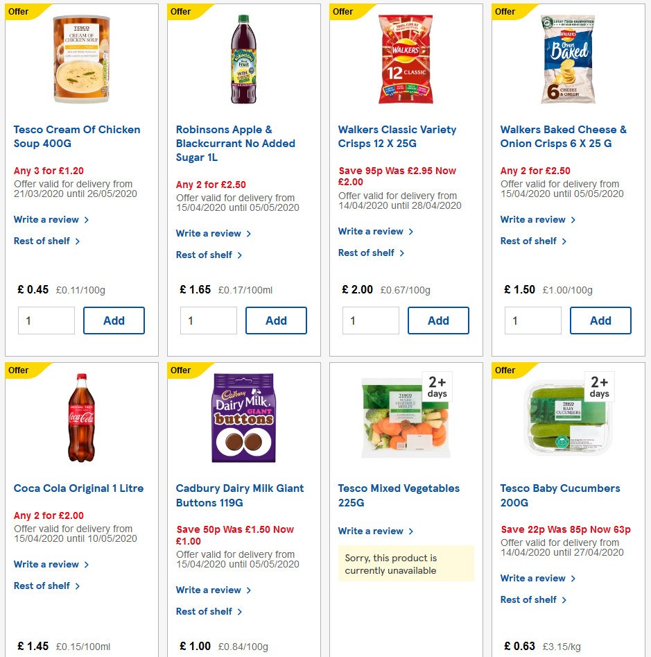 TESCO Offers from 22 April