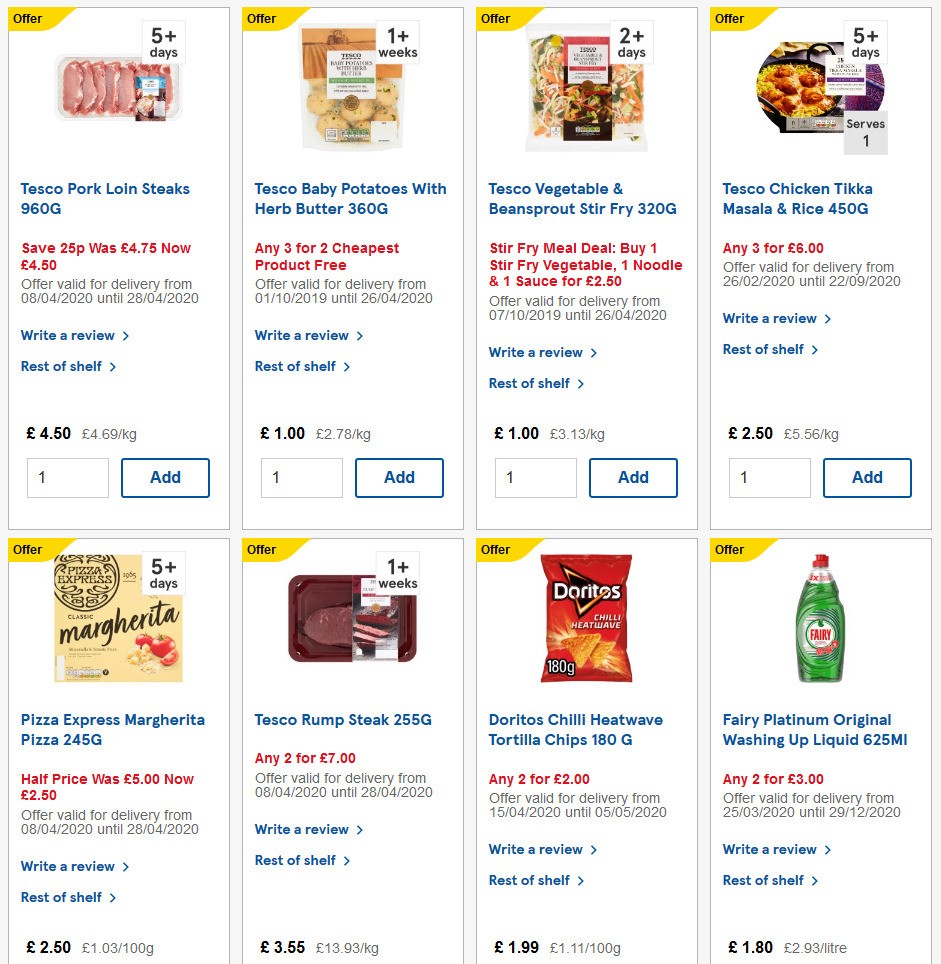 TESCO Offers from 22 April