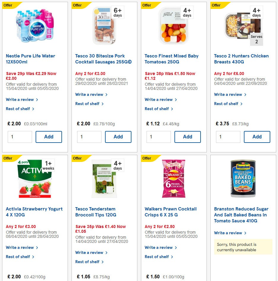 TESCO Offers from 22 April