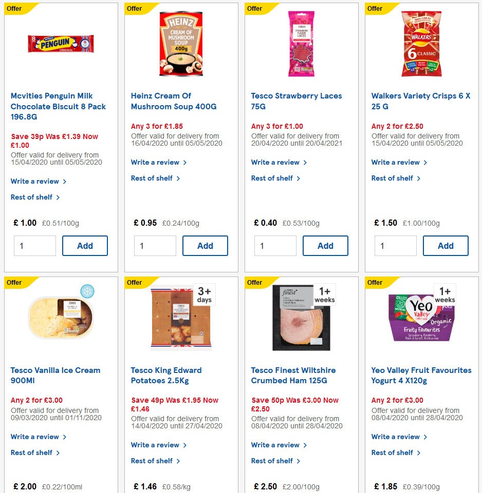 TESCO Offers from 22 April