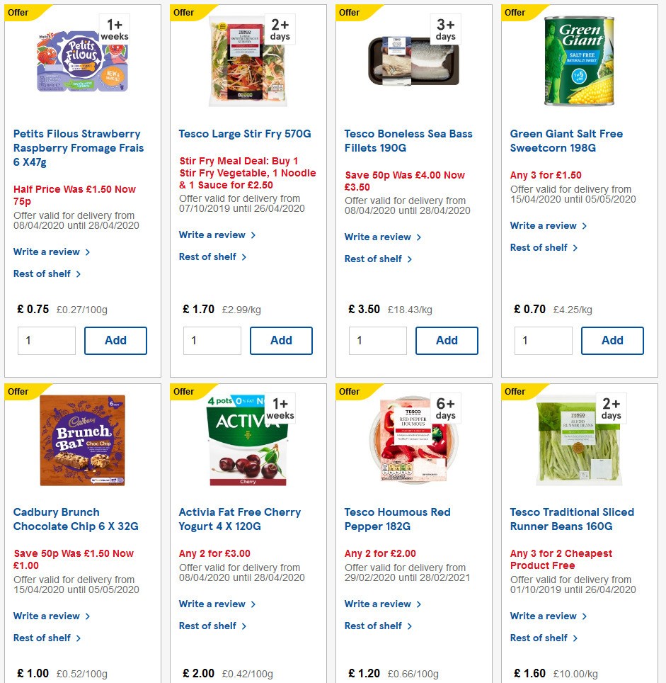 TESCO Offers from 22 April