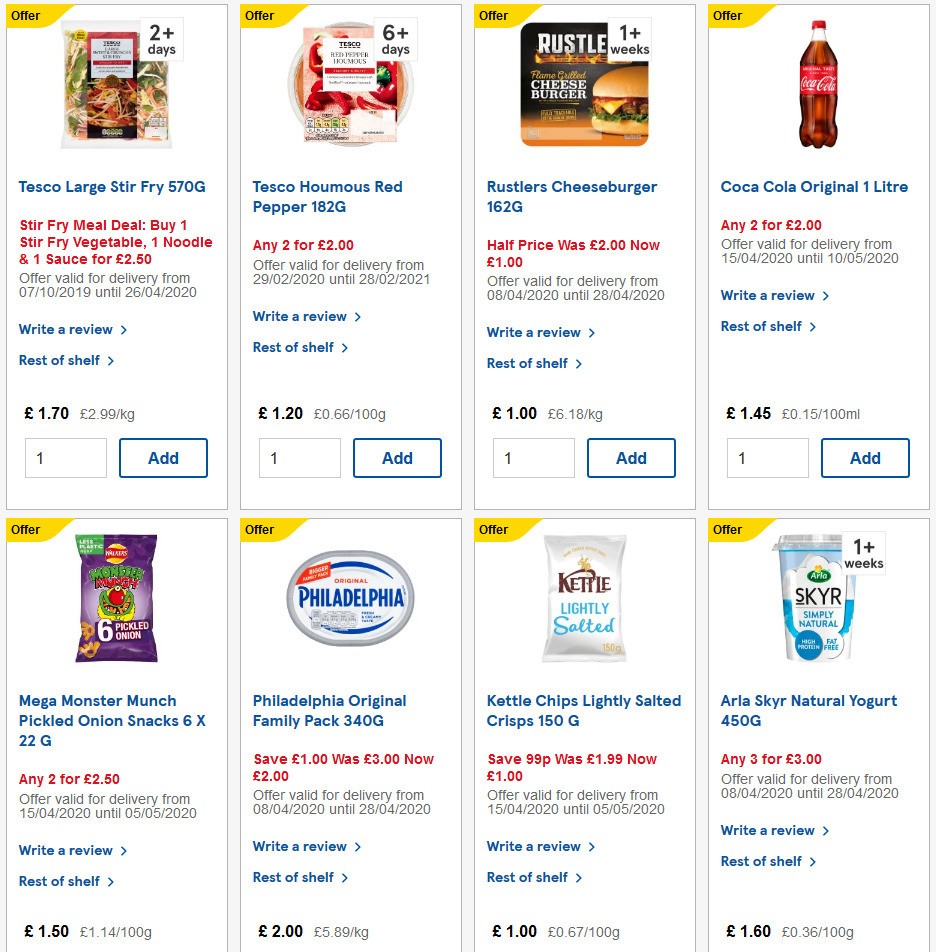 TESCO Offers from 22 April