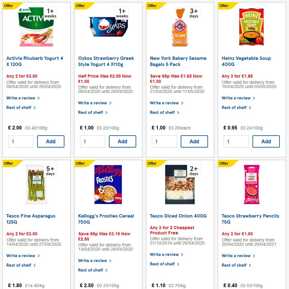 TESCO Offers from 22 April