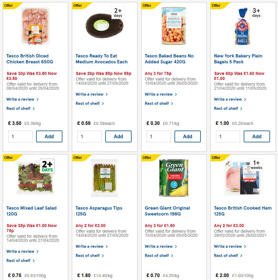 TESCO Offers from 22 April