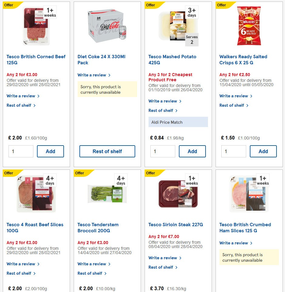 TESCO Offers from 22 April