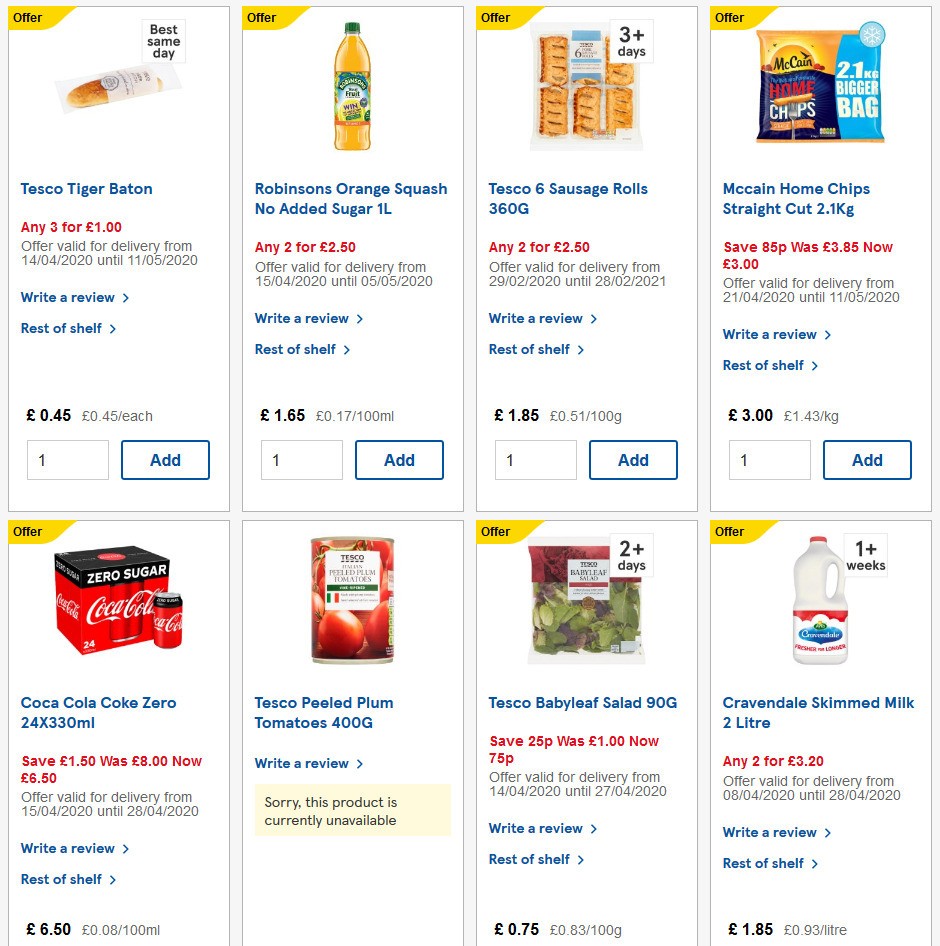 TESCO Offers from 22 April