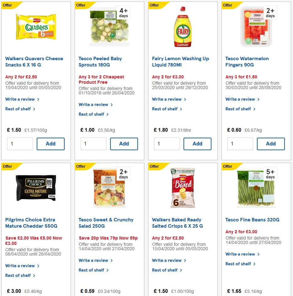 TESCO Offers from 22 April