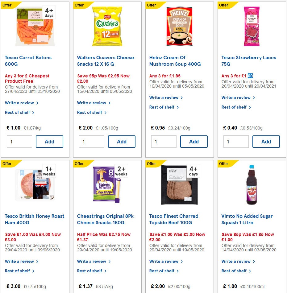 TESCO Offers from 29 April