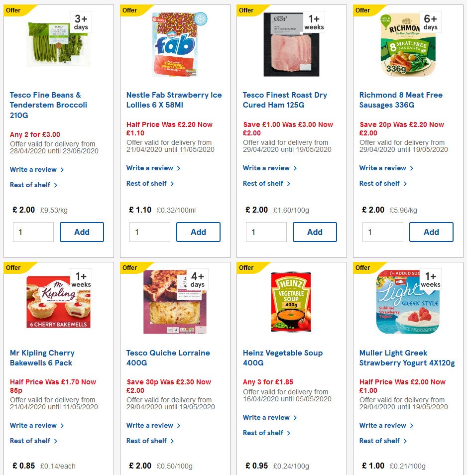 TESCO Offers from 29 April