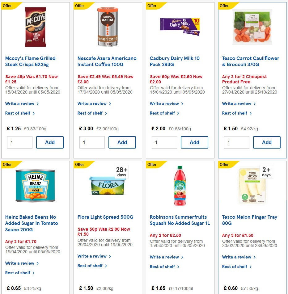 TESCO Offers from 29 April