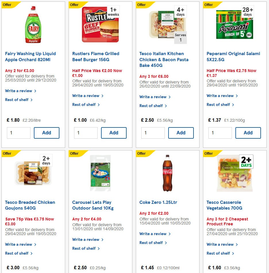 TESCO Offers from 29 April