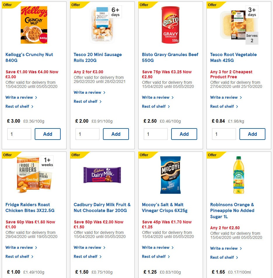 TESCO Offers from 29 April