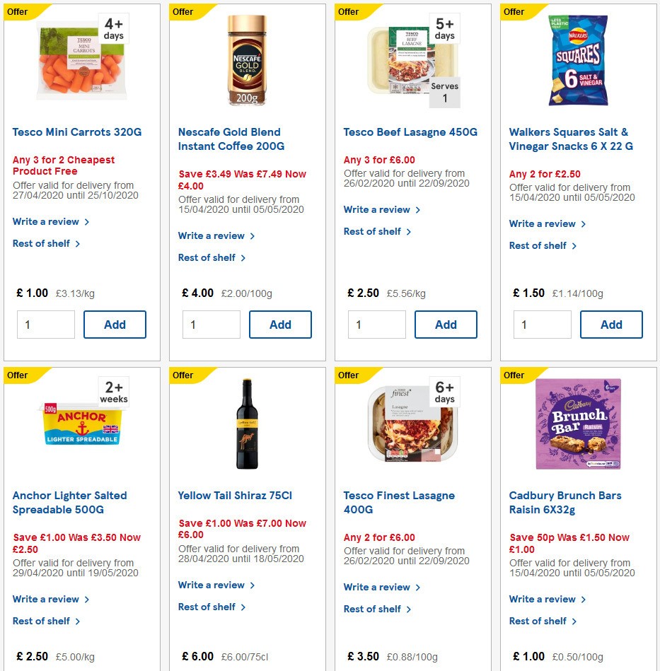 TESCO Offers from 29 April