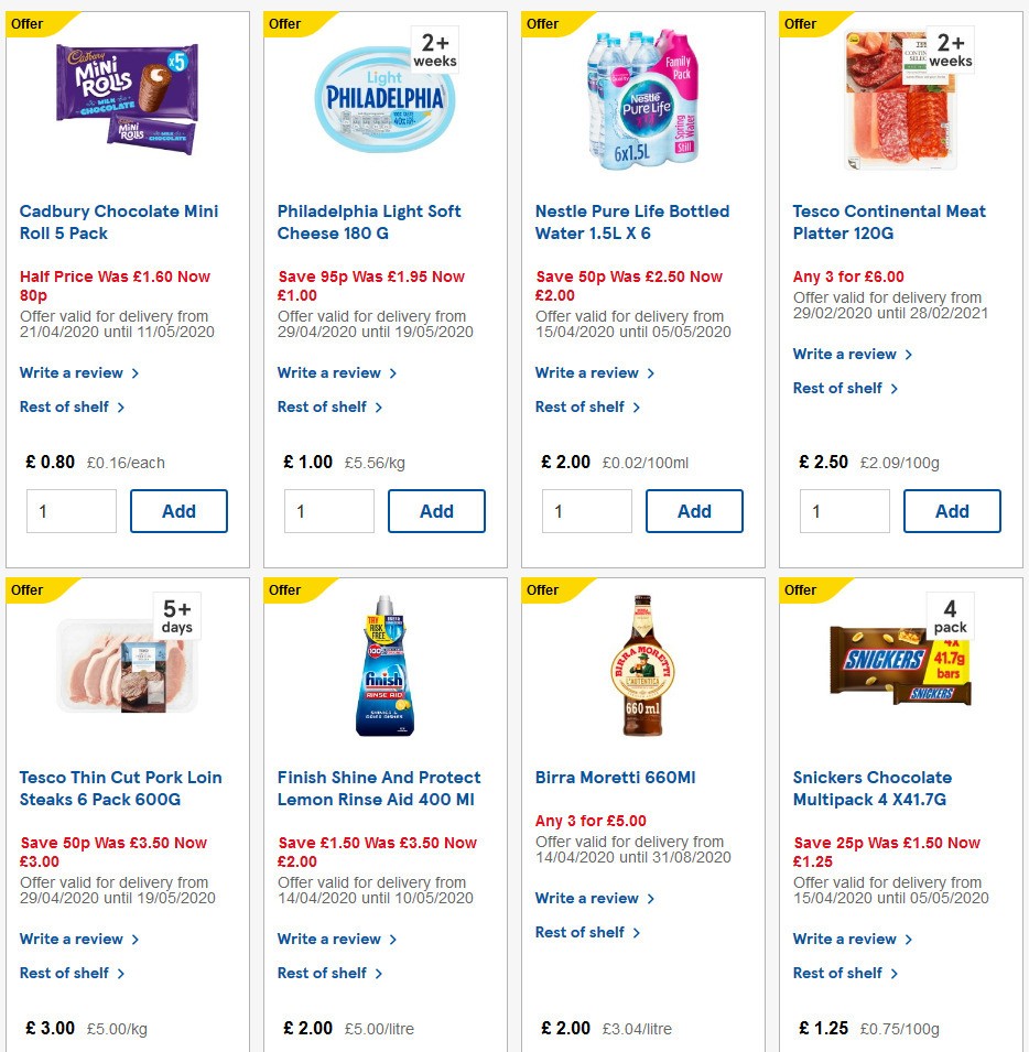 TESCO Offers from 29 April