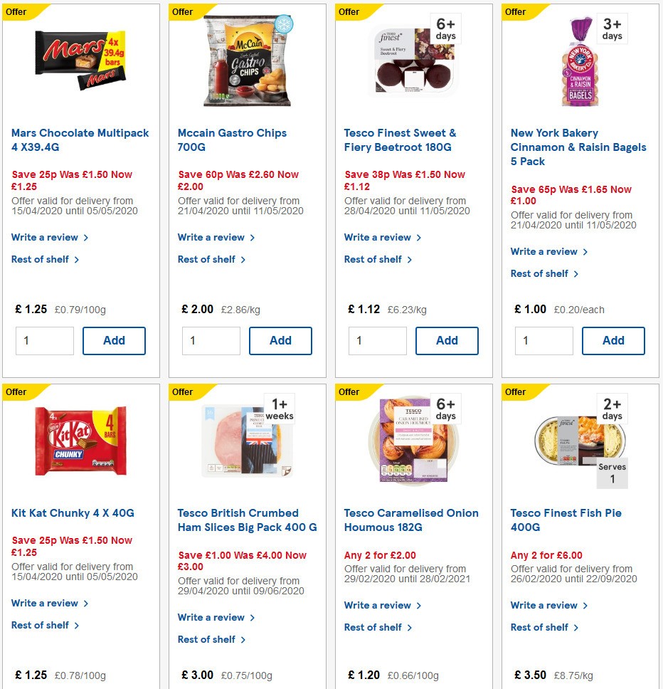 TESCO Offers from 29 April