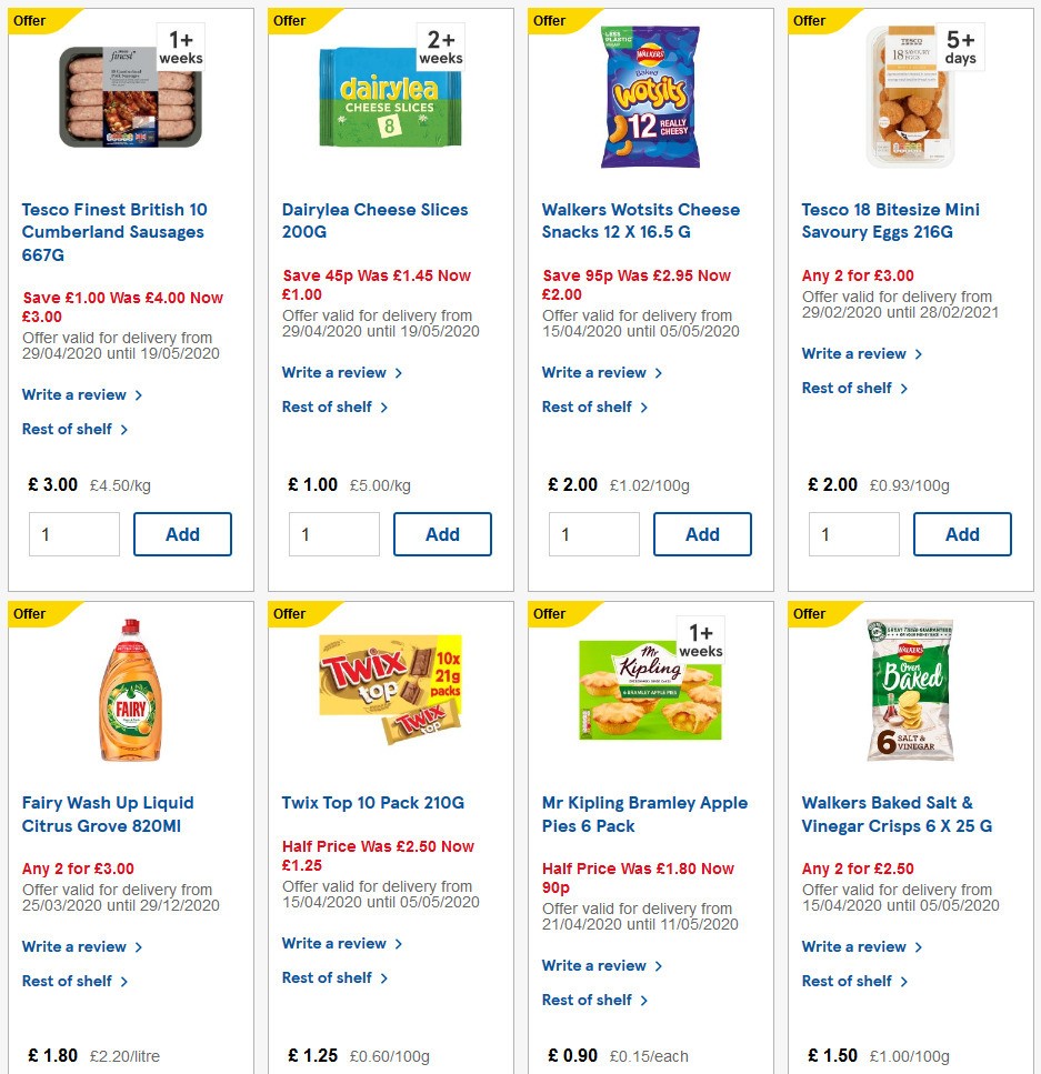 TESCO Offers from 29 April