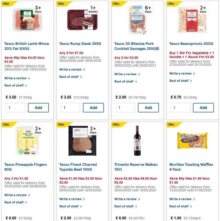 TESCO Offers from 13 May