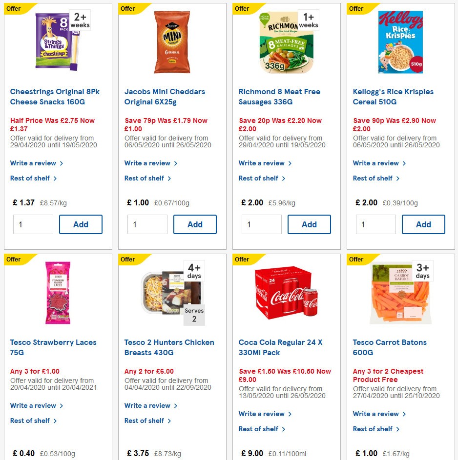 TESCO Offers from 13 May