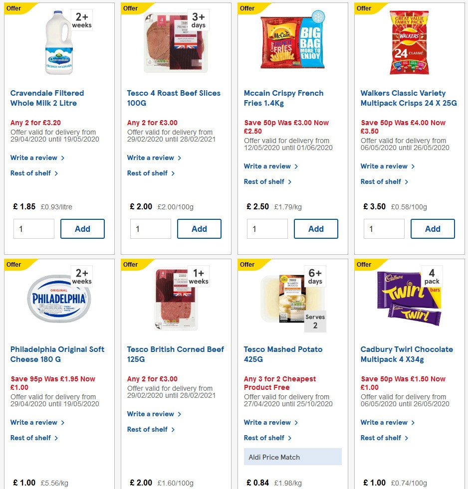 TESCO Offers from 13 May