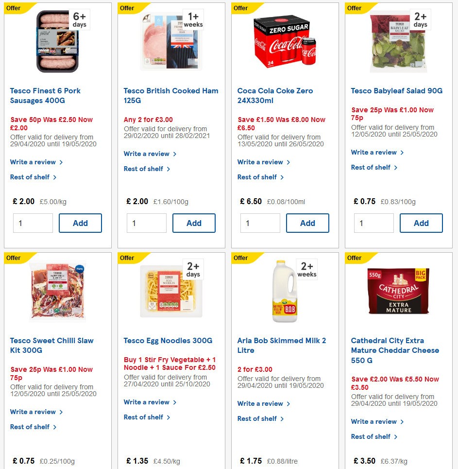 TESCO Offers from 13 May