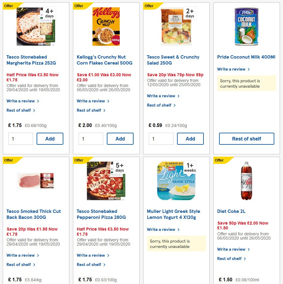 TESCO Offers from 13 May