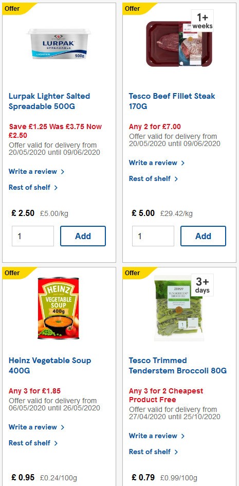 TESCO Offers from 20 May