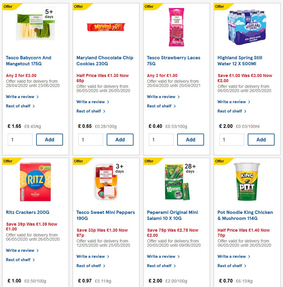 TESCO Offers from 20 May