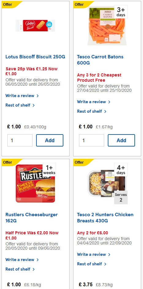 TESCO Offers from 20 May