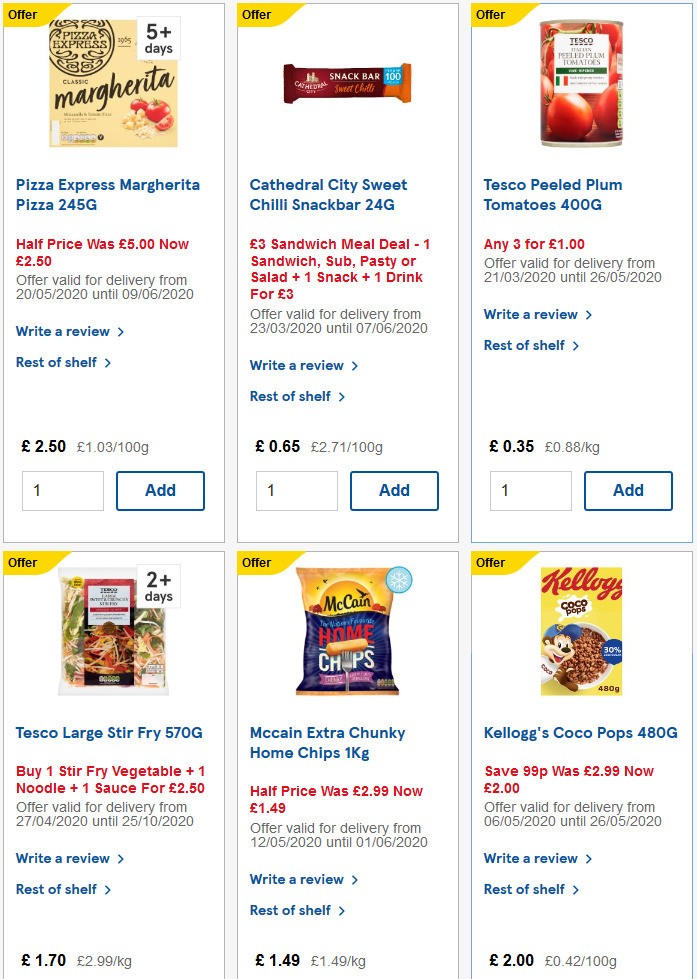 TESCO Offers from 20 May