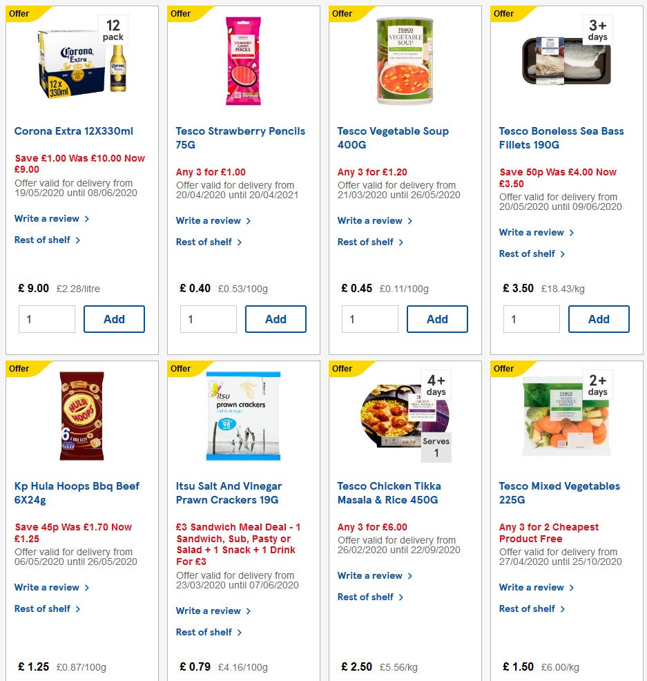 TESCO Offers from 20 May