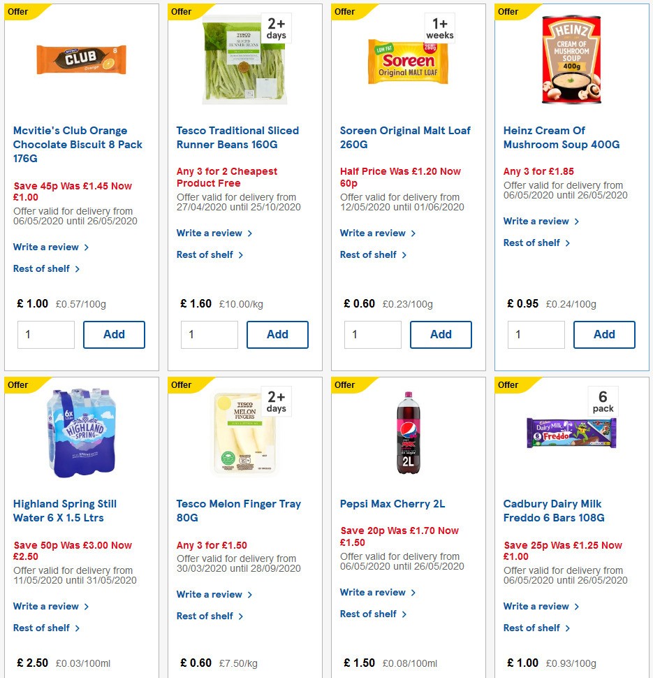 TESCO Offers from 20 May