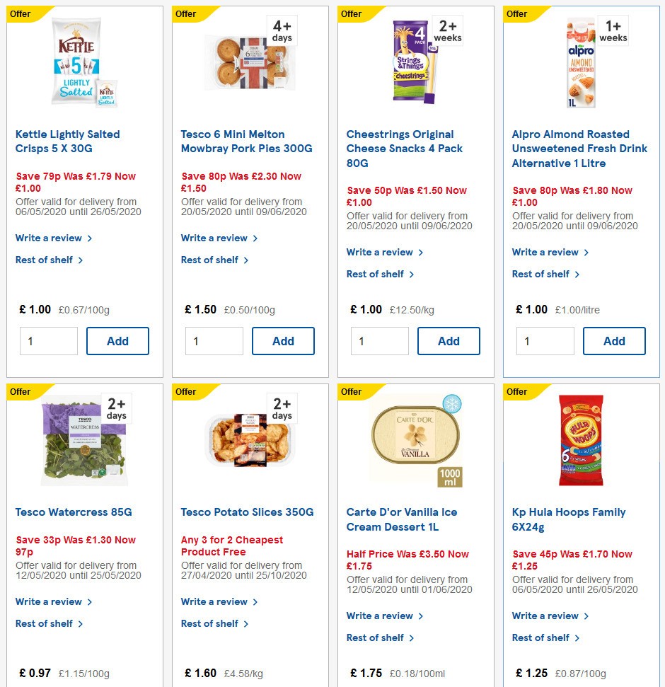 TESCO Offers from 20 May