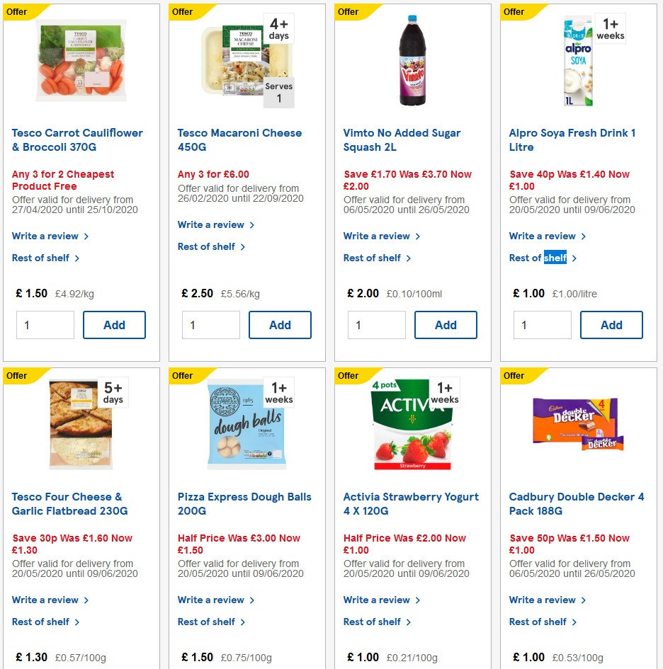 TESCO Offers from 20 May