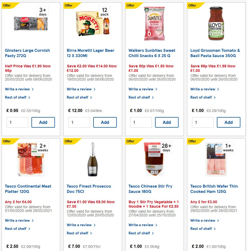 TESCO Offers from 20 May