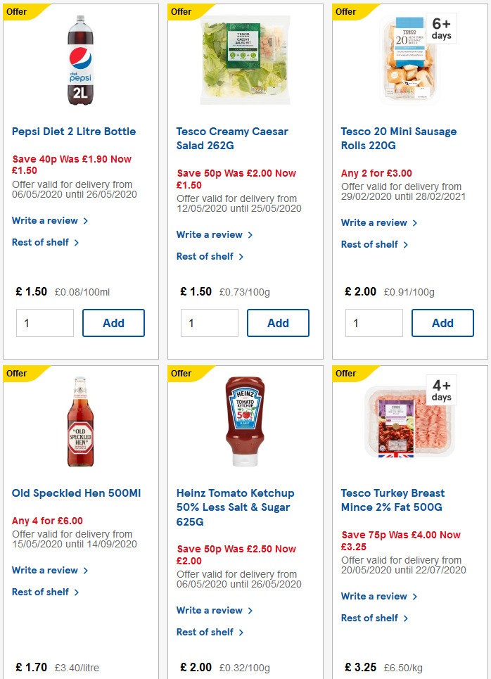 TESCO Offers from 20 May