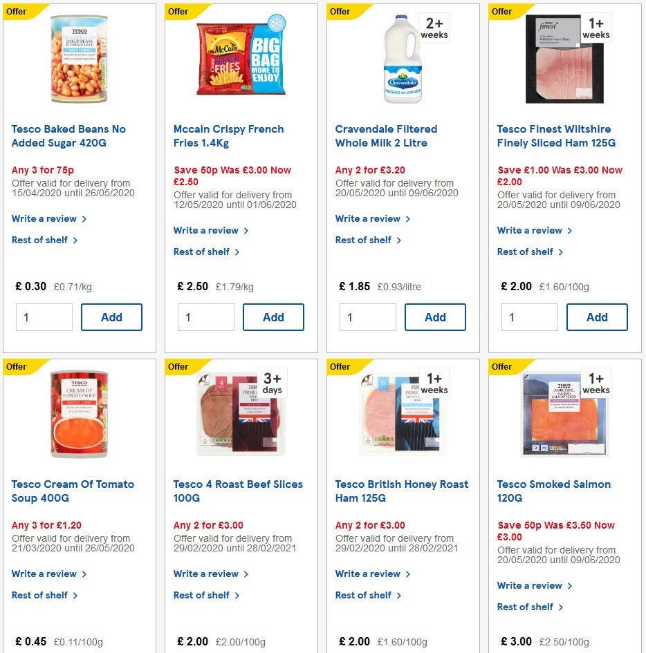 TESCO Offers from 20 May