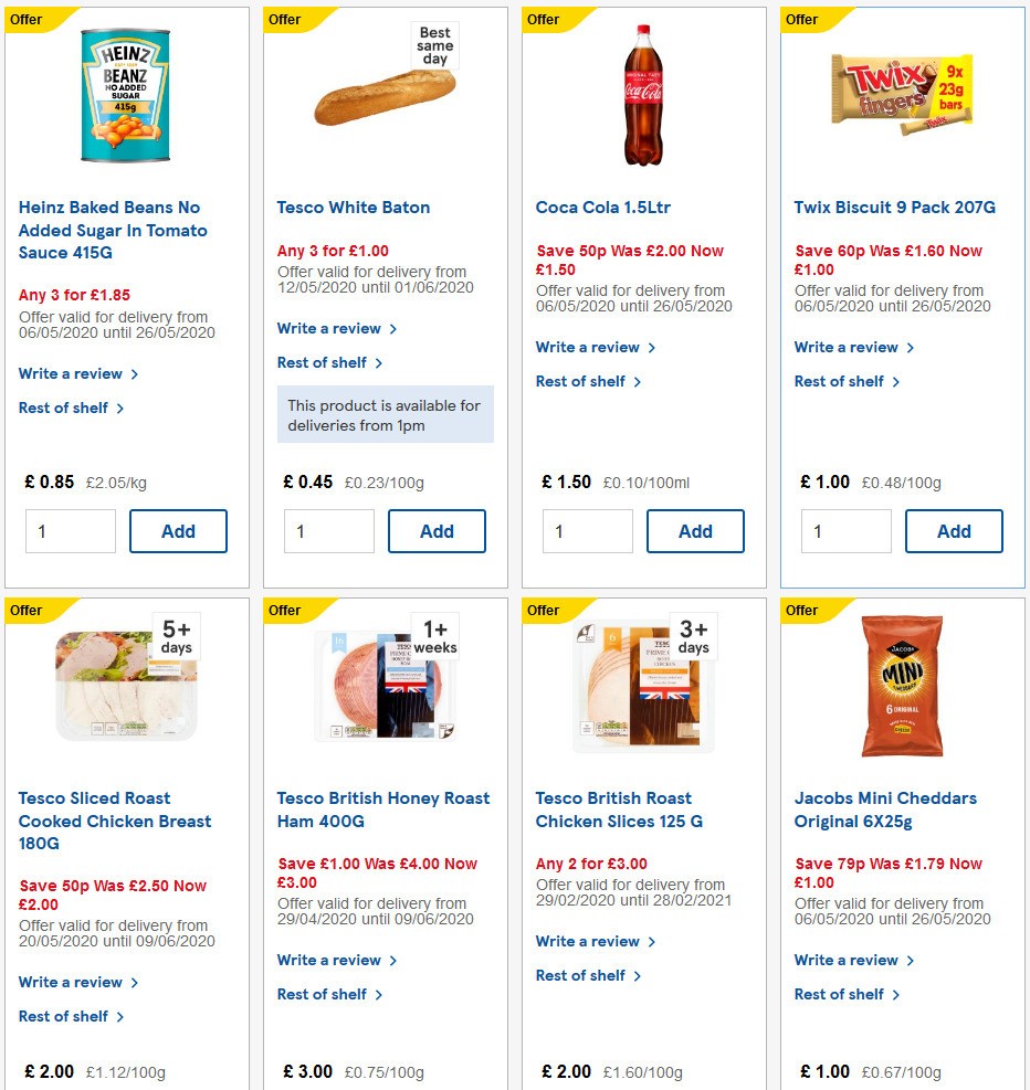 TESCO Offers from 20 May