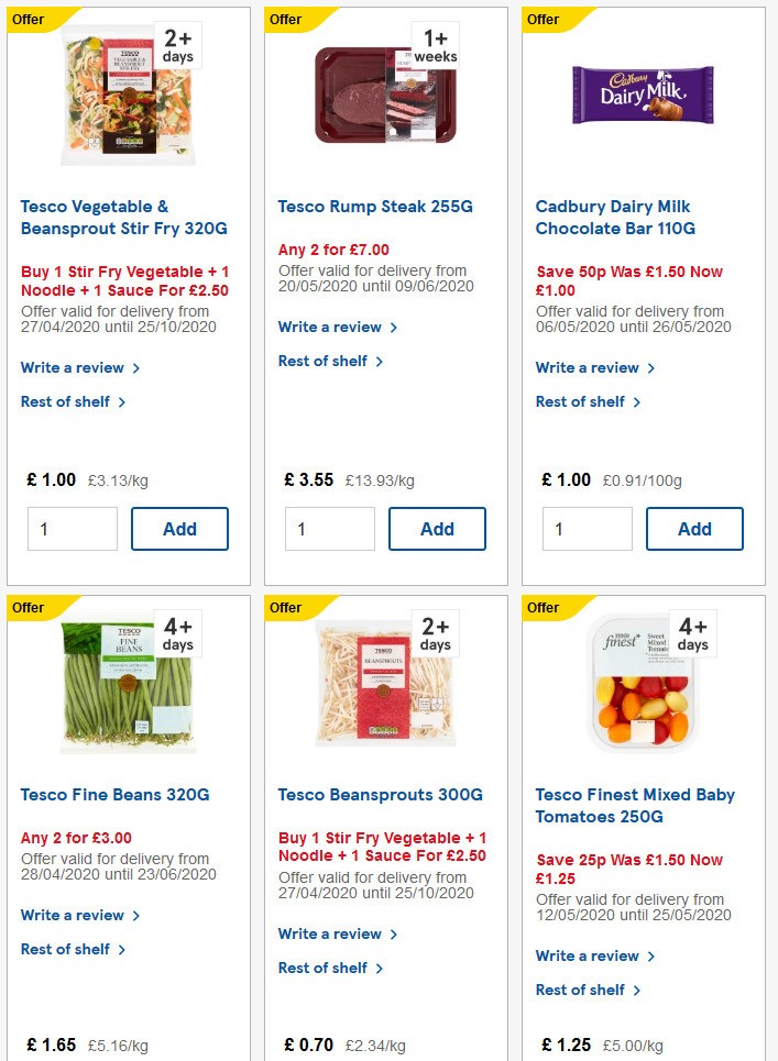 TESCO Offers from 20 May