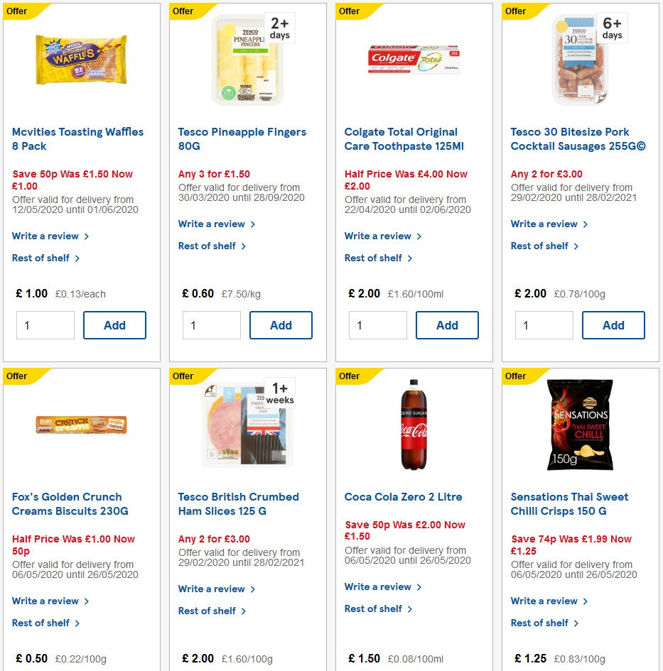 TESCO Offers from 20 May