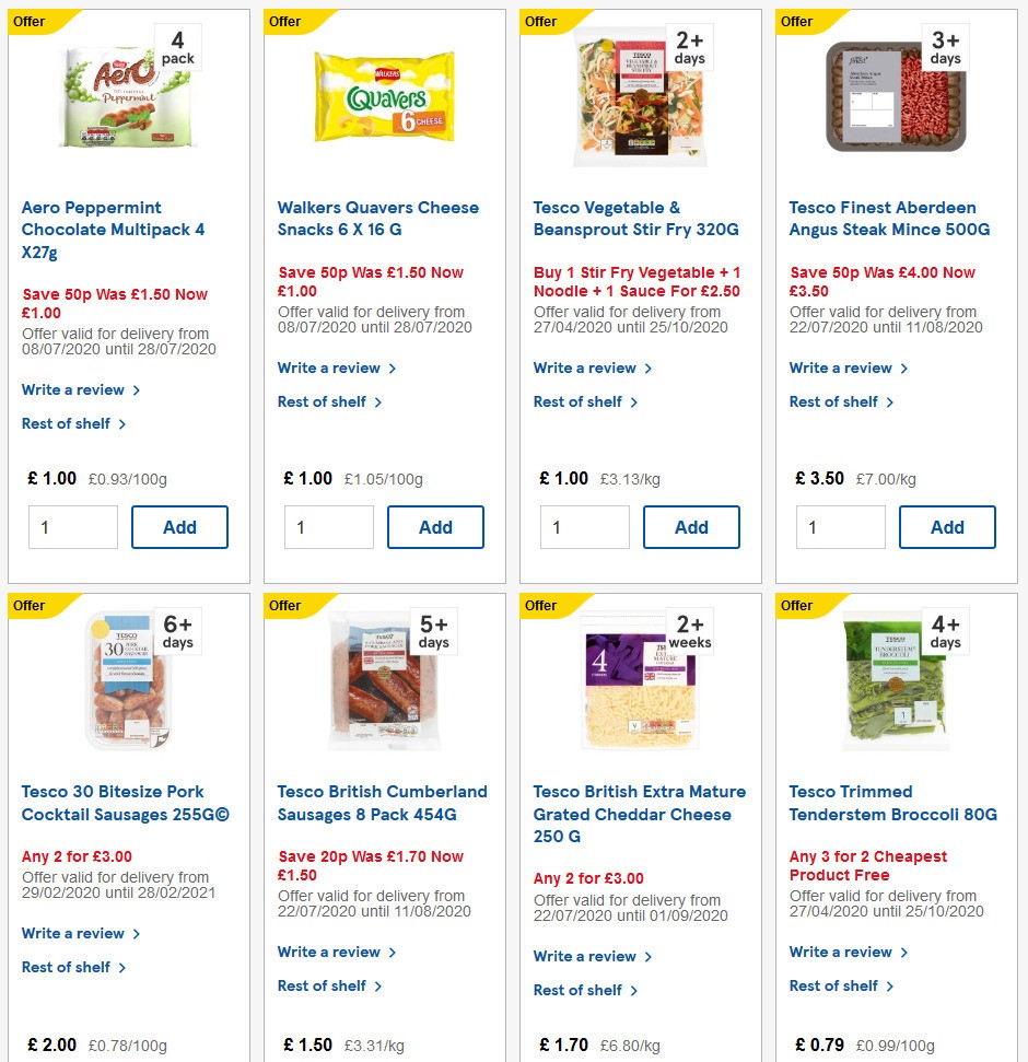 TESCO Offers from 22 July